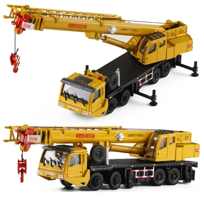 1/55 Wheeled Truck Ladder Crane Car Toy For Children 1:50 Diecast Miniature Vehicle Engineering Model Collection Gift For Boys - Image 5