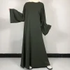 15 Colors Basic Plain Nida Abaya With Free Belt High Quality Muslim  Modest Simple Dress EID Ramadan Islamic Clothing