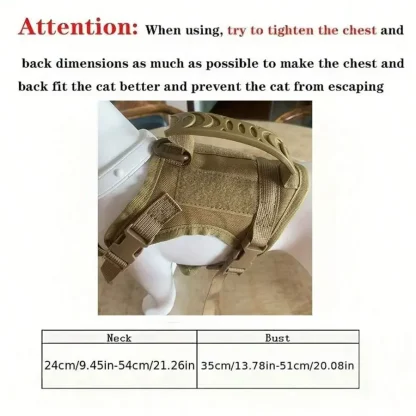 Outdoor Cat Vest Waterproof Cat Clothes Cat Chest Strap Special Vest for Walking Cats Can Be Adjusted - Image 2