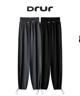DRUR 's Yoga Pants Spring Summer High-Waisted Joggers Breathable Loose Sweatpants Woman Sports Pants Running Trousers New