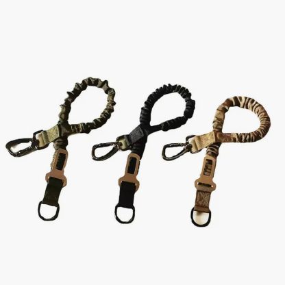 Dog Seat Belt 1-to-2 Extend Rope 54-90CM Elasticity Pet Safety Nylon Dog Leash with Car Seat Buckle Dog Accessories Olive Khaki - Image 2