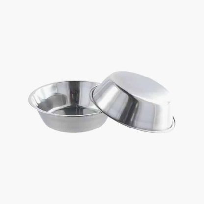 Pet Supplies Large Capacity Dog Bowl Non-rust Stainless Steel Cat Water Feeder Bowls Silver Pet Food Container Kitten - Image 2