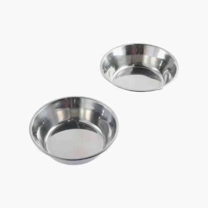 Pet Supplies Large Capacity Dog Bowl Non-rust Stainless Steel Cat Water Feeder Bowls Silver Pet Food Container Kitten - Image 3