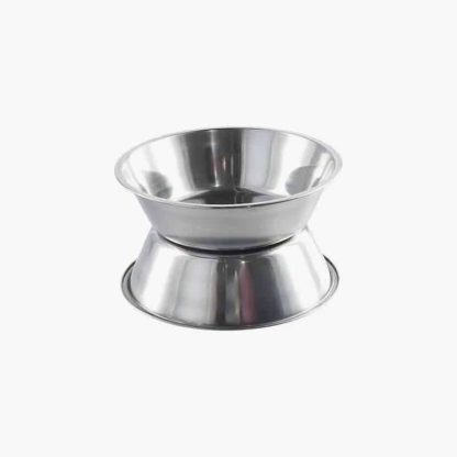 Pet Supplies Large Capacity Dog Bowl Non-rust Stainless Steel Cat Water Feeder Bowls Silver Pet Food Container Kitten - Image 4