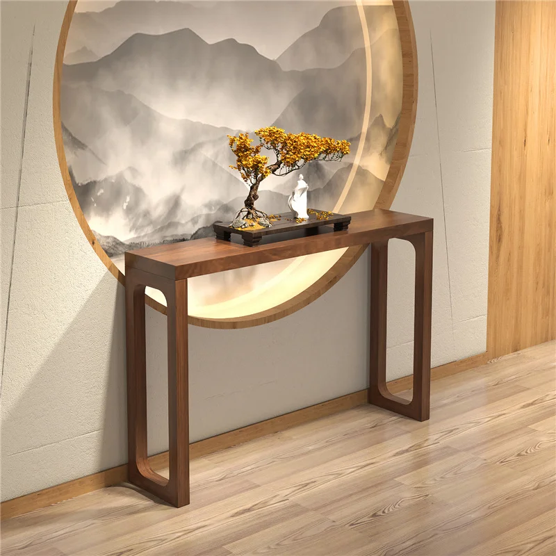 Luxury Retro Entrance Table Narrow Aesthetic Unique Wooden Corner Table Design Modern Tavolino Ingresso Furniture Living Room - Image 3