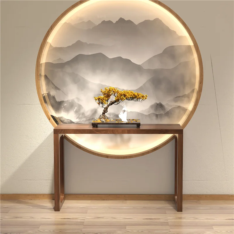 Luxury Retro Entrance Table Narrow Aesthetic Unique Wooden Corner Table Design Modern Tavolino Ingresso Furniture Living Room - Image 2