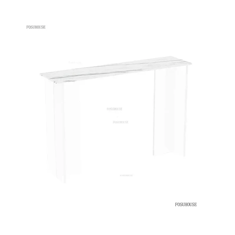Light Luxury Living Room Furniture Modern Acrylic Console Tables Home Entrance Console Corridor Decoration Rock Slab Porch Table - Image 5