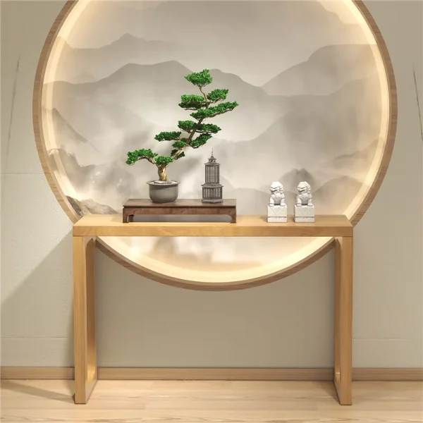 Luxury Retro Entrance Table Narrow Aesthetic Unique Wooden Corner Table Design Modern Tavolino Ingresso Furniture Living Room