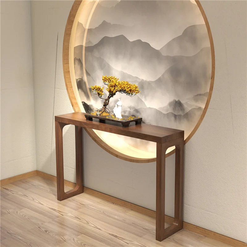 Luxury Retro Entrance Table Narrow Aesthetic Unique Wooden Corner Table Design Modern Tavolino Ingresso Furniture Living Room - Image 6