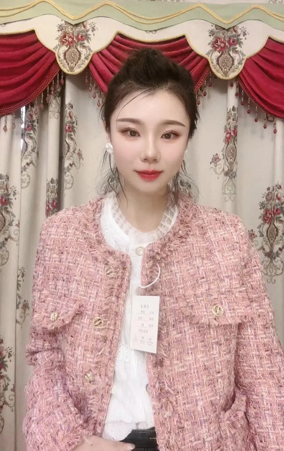 Pink Small Fragrance Jacket Women Down Lining Warm Short Jacket Autumn Winter Tweed Woolen Coat Female Casual Tops Outerwear - Image 5