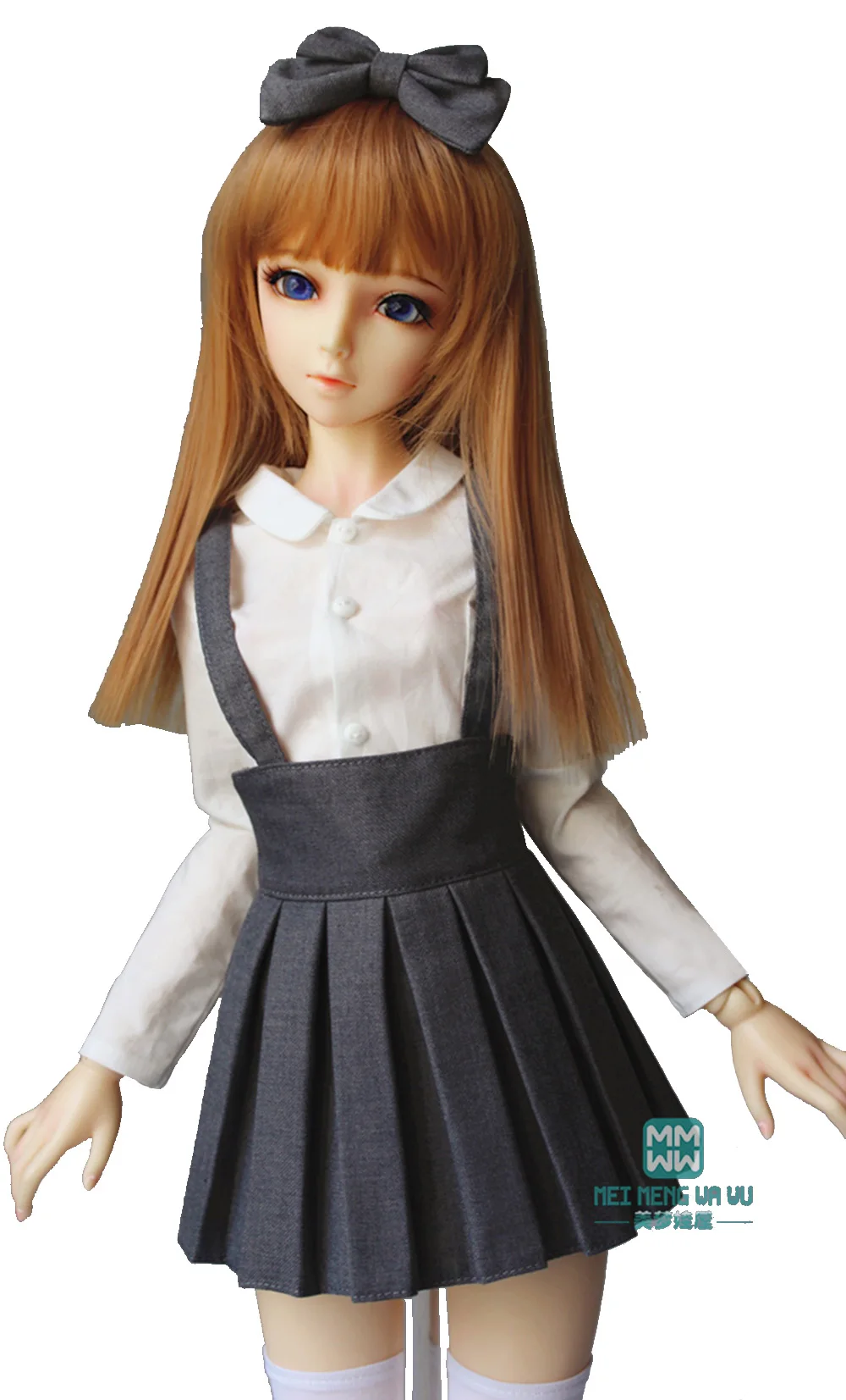 BJD accessories doll clothes girl dress fits 60cm 1/3 BJD SD010 13 doll fashion sling pleated skirt student wear - Image 5