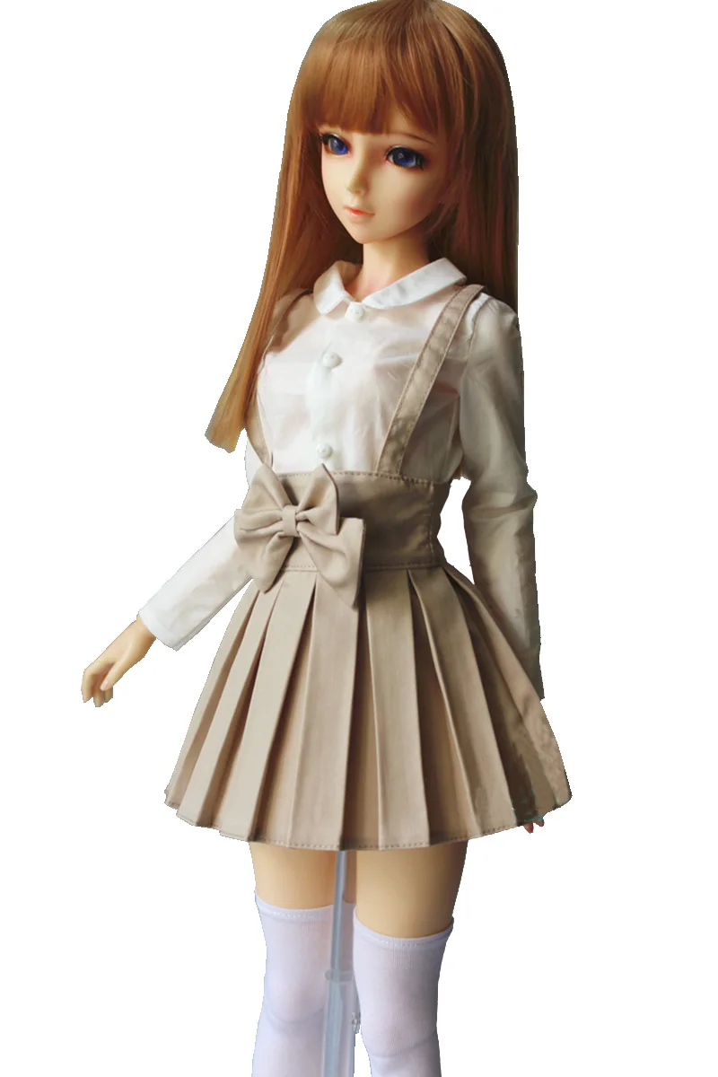 BJD accessories doll clothes girl dress fits 60cm 1/3 BJD SD010 13 doll fashion sling pleated skirt student wear - Image 6