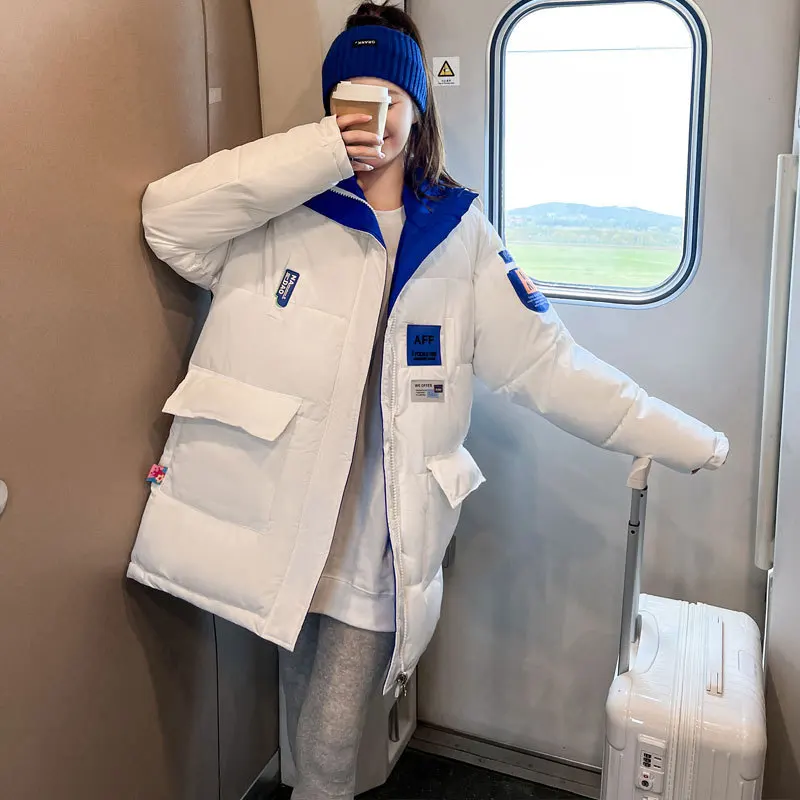 Two-sided Wear Cotton-padded Jacket Korean Winter Coat Women Thickened Parka Hooded Down Cotton Coat Windproof Puffer Jacket New - Image 5