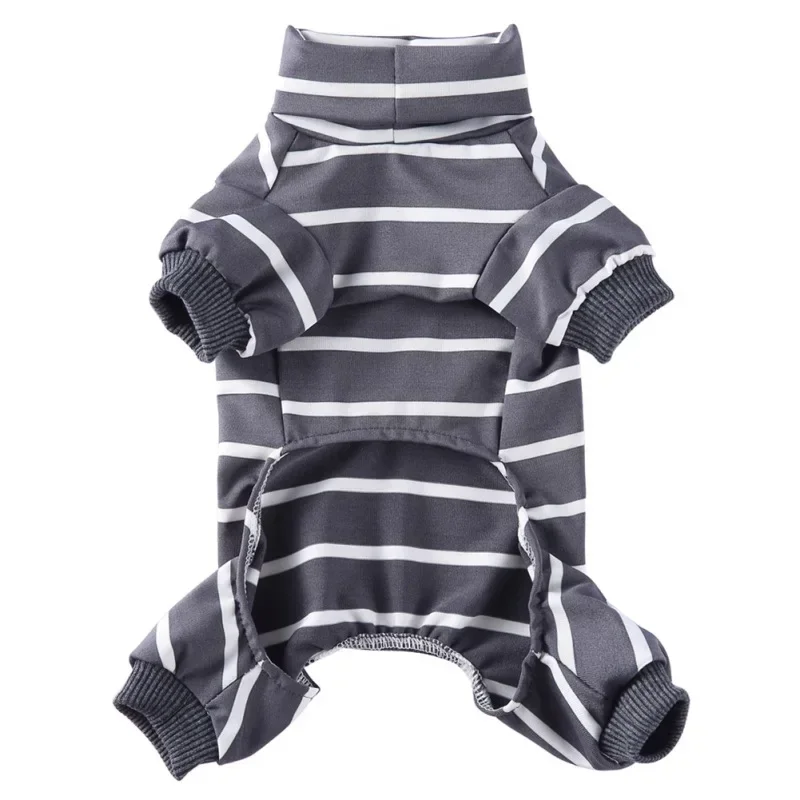 Dog Stripped Pajamas Suit Pet Clothes for Small Dogs Cat Pyjama Dog Puppy Jump Medium Dogs Sleepingwear Warm Clothing Coat - Image 5