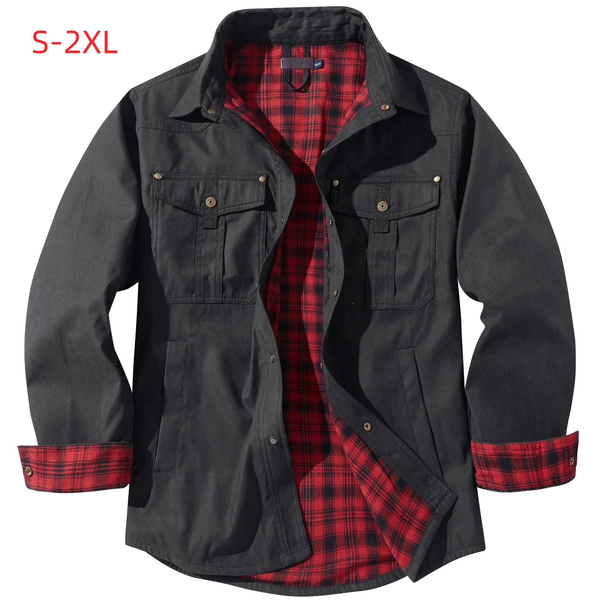 New Men's Retro Jacket Plaid Jacket Men's Western Style Lapel Jacket Men's Luxury Jacket Men's Winter Windproof Warm Jacket