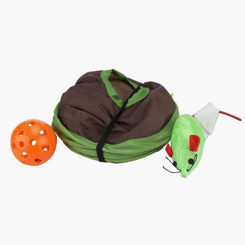 Cute Pet Cat Interactive Hide Seek Game 9 Holes Tunnel Mouse Hunt Intelligence Toy Pet Hidden Hole Kitten Foldable Toys - Image 3